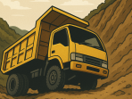 Ilustrasi truk tambang